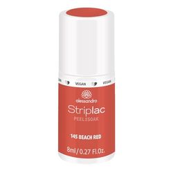 alessandro Striplac UV-nagellack Beach Red – skonsamt och långvarigt – enkel borttagning tack vare Peel-Off-tekniken – vegansk och djurförsöksfri – 8 ml