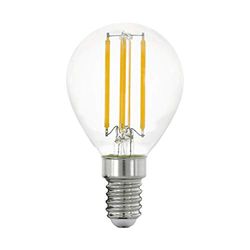 EGLO E14 LED, lampadina classica a forma di goccia, illuminazione retrò, 4 Watt (equivalente a 40 Watt), 470 lumen, luce bianco caldo, 2700k, lampadina Edison P45, Ø 4,5 cm