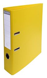 Exacompta - 58749E - Caja de 50 Archivadores de palanca de exportación A4 - Entrega plana - Lomo 70mm - Mecánico 75mm - Dimensiones externas: 32x29x7cm - Formato para archivo A4 - Color: Amarillo