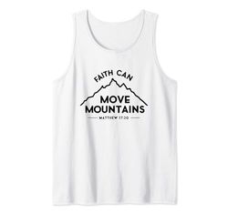 La Fe Puede Mover Montañas Diseño Minimalista Ropa Cristiana Camiseta sin Mangas