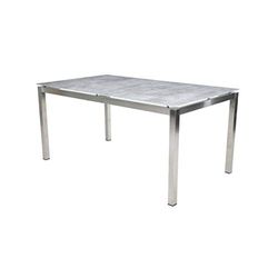 greemotion Tavolo da Giardino con Telaio in Acciaio Inox e Piano in vetroceramica Sydney, Tavolo da Pranzo Esterno, ca. 160 x 74 x 90 cm, Grigio