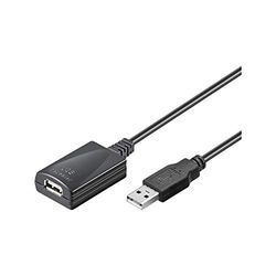 Goobay 95439 Cavo Prolunga Attiva USB 2.0, Nero, 5m Lunghezza del Cavo