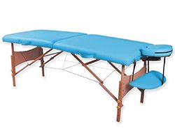 GIMA 44002 massagesigje van hout met 2 secties, turquoise