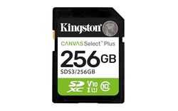 Kingston Canvas Select Plus SD Memory Card 256GB SDXC Gen3 150MB/s C10 UHS-I U1 V10 - SDS3/256GB