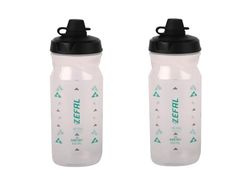 ZEFAL Pack Sense Soft 65 No Mud - Set di due Borracce Bici e MTB Con Protezione Della Tettarella - Senza BPA - Borraccia Ciclismo e Sportiva Inodore e Leggera - 2 x 650ml, Traslucido