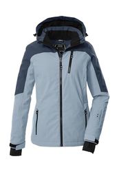 killtec Donna Giacca da sci/giacca funzionale con cappuccio e paraneve KSW 435 WMN SKI JCKT, hell eisblau, 38, 43156-000