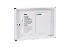 ARREGUI PAN-41 Aluminium for 2 DIN A4 Sheets Weatherproof Display Case Magnetic Information Box with Key Information Board 8 Magnets Including 35 x 48 x 5 cm White