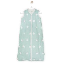 Jollein Jersey Zomer Slaapzak Baby - Little Star Jade - 70 cm - 100% Katoen - 0.5 Tog - Slaapzak Baby Zomer - Sterren Print, Groen