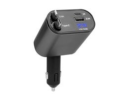 APA 16751 adapter do ładowarki samochodowej z kablem USB do szybkiego ładowania 4 w 1