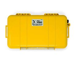 Peli 1060 Waterdicht Doosje Om Mo1L, Sd-Kaarten, Ipod E.A. Waardevolle Spullen In Te Bewaren Tijden Outdoor Activiteiten, Ip67 Waterdicht, Capaciteit: 1,3L, Gemaakt In De Vs, Kleur: Kleur: Geel/Zwart