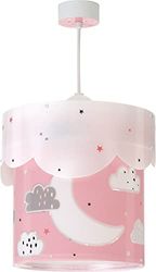 Dalber Lampe Suspension Enfant Moon Lune Étoiles Nuages Rose, 61232S, E27