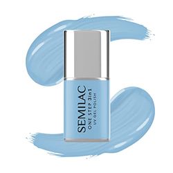Semilac One Step Vernis à ongles UV 3 en 1 S810 Baby Blue 7 ml
