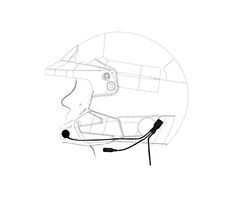 Zero Noise Kit de casco de radio pour casco jet – Mâle Nexus 4 broches STD – Perche Con MicronóFono Flex – Sin auriculaires