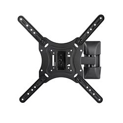 Flexibele monitorbeugel van 58,4 cm tot 139,7 cm (23 inch) tot 139,7 cm (55 inch) voor kantelen en draaien, dubbele rotatie zorgt voor stevigheid en de elegante zwarte afwerking past in elke omgeving