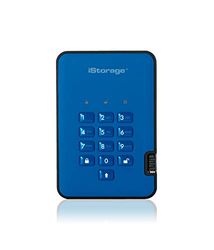 iStorage diskAshur2 SSD 16TB Blue - Secure portable solid state drive - Password protected - Dust & water resistant - Hardware Encryption