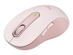 Logitech Signature M650 L Full Size Wireless Mouse - For Large Sized Hands, 2-Year Battery, Silent Clicks, Customisable Side Buttons, Bluetooth, for PC/Mac/Multi-Device/Chromebook - Pink