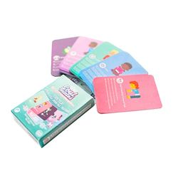 Soul Mates, Tarjetas de yoga para niños, Posiciones de yoga aptas para niños para el hogar y el gimnasio, 64 tarjetas de yoga multicolores, Pasos fáciles de leer - Enseñe yoga a los niños