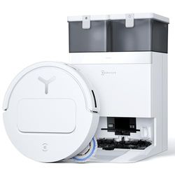 ECOVACS DEEBOT T50 PRO OMNI Robot Aspirapolvere Lavapavimenti, (Migliorato da T30 PRO), 15000 Pa, Spazzola Laterale Estensibile e Lavapavimenti, Aggiunta Automatica Soluzione Detergente, Bianco