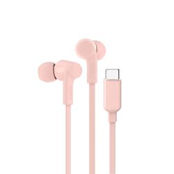 Belkin SoundForm USB-C Wired Earbuds, In-Ear Wired Earphones with Microphone - Wired Earbuds for iPhone 16/15, iPad Mini, Galaxy S24, Android & More - Pink