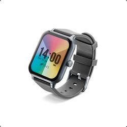 cellularline - ION - Bluetooth® Smartwatch met App voor iOS en Android - Batterijduur: 5 dagen - LED-display - Voorbeeld van meldingen - Hartslag - Bewaking van fysieke activiteit - Zwart