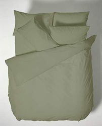 Plain Dyed Cotton Percale Military Green 200TC Duvet set 250 x 220 cm - 50 x 80 cm (2)