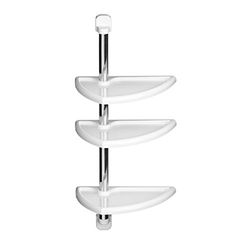 Premier Housewares 1601462 Scaffale da Bagno, 3 Ripiani, Bianco
