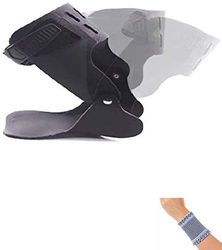 Amsahr supporto regolabile alla caviglia Brace per uomini e donne in esecuzione Pallavolo Sport Supporti allenamento alla caviglia - Medium 20-26 cm- incluso Wrist Band