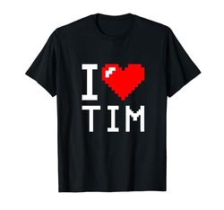 I Heart Tim, I Love Tim Nome Personalizzato Maglietta