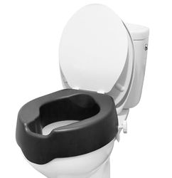 KMINA - Rehausseur WC Adulte (10 Cm Hateur, Soft), Siège de Toilette avec Couvercle, Post Operatoire, Surelévateur