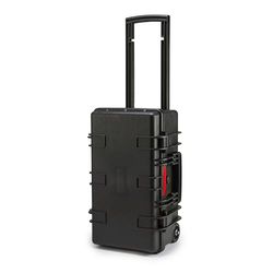 Amazon Basics Large Protective Hard Camera Case with Retractable Handle and Rolling Wheels, Customizable Fit Foam, Waterproof, Shockproof, 21.9 x 13.7 x 9.8 inches (55.6 x 34.8 x 24.9 cm) - Black