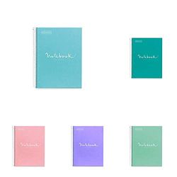 Miquelrius - Pack Cuadernos Emotions de Colores Pastel A4, 80 Hojas Cuadricula