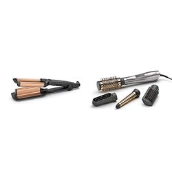 BaByliss Deep Waves Styler, Hair waver, ceramic, long lasting mermaid waves, beach waves & Air Styler 1000W, Hair dryer brush, Shape, volume, curl, smooth, dry and style