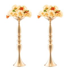 VEVOR Jarrón de Flores para Bodas Alto de 50cm Jarrón Urna para Centro de Mesa Florero de Boda 24 Piezas Soporte de Flores de Mesa para Decoración de Bodas, Fiestas, Ceremonias, Cumpleaños, Eventos