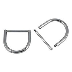 Best divers Rostfritt stål D-ring 50 mm SMONTABILE, Unisex Vuxen, Grå,