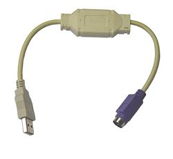 Media Express Adattatore da PS2 mini DIN a USB per tastiere e mouse, Grigio