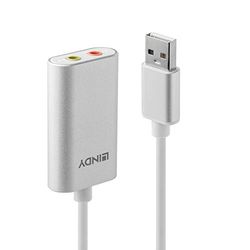 LINDY 42926 0,17 m USB typ A till audio omvandlare - silver