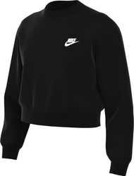 NIKE FZ9244-010 G NSW Club FLC BXY CRW LBR Sweatshirt Girls Black/White Tamaño S