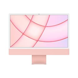 Apple iMac (2021) – allt-i-ett-dator med M1-chip: 8-kärnig processor, 8-kärnig grafik, 24-tums Retina-skärm, 8 GB RAM-minne, 512 GB SSD-lagring, 1080p FaceTime HD-kamera, matchande tillbehör. Rosa