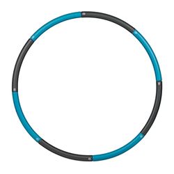 Relaxdays hoepel fitness, 90 cm, hoelahoep voor volwassenen, afnemen & buikspieren trainen, Hula Hoop, blauw/grijs