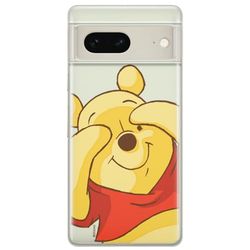 ERT GROUP mobiltelefonfodral för Google PIXEL 7 originalt och officiellt licensierat Disney mönster Winnie the Pooh & Friends 033 anpassad till formen på mobiltelefonen, gedeeltelijk transparant