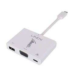 LINDY USB 3.1 Type C naar VGA USB Type A en Power Delivery Adapter