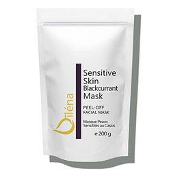 Oïléna - Masque Peel-Off au Cassis pour Peaux Sensibles | Anti-Inflammatoire | Revitalisant | Masque d'Alginate Gélifiant en Poudre | Détoxifiant et Hydratant | 200g, Transparent, Lot de 1