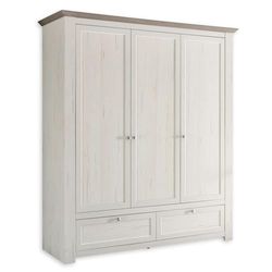 Stella Trading Marbella Armoire à Portes pivotantes polyvalentes pour Chambre de bébé, Style Maison de Campagne, avec Beaucoup d'espace de Rangement, matériau en Bois, mélèze Sibiu/chêne Nelson