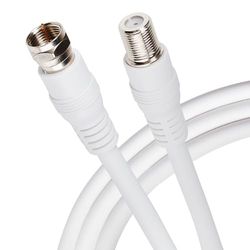 Maplin Satellietkabeluitbreiding 10M Coaxiale Kabel F Type Mannetje aan F-Type Wijfje