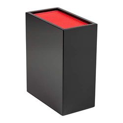 Rockingham Forge Upprätt glänsande svart och röd universell knivblock, 20 fack för knivar upp till 20 cm bladlängd, 27 cm