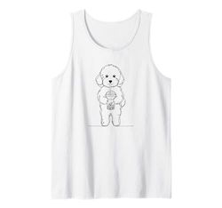 Goldendoodle Minimalist Boba Bubble Tea Amante dei cani Canotta