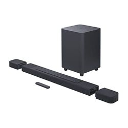 JBL Bar 1000 - Soundbar a 7.1.4 Canali per TV con Casse Altoparlanti Surround Rimovibili a Batteria, Telecomando, Dolby Atmos, MultiBeam e DTS:X, Connessione HDMI eARC con 4K Dolby Vision, 880 W, Nero