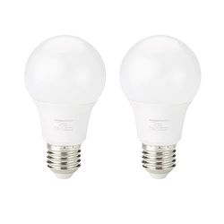 Amazon Basics LED E27 Edison Screw Bulb, 60W, Warm White, Non Dimmable - Pack of 2