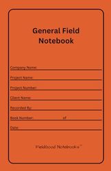 General Field Notebook - Paperback 5.5" x 8.5" - 100 Column/Column Pages - Orange: 103-OR-P-100-S1-01