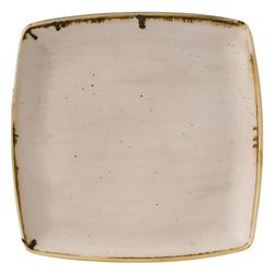 Churchill Stonecast Deep Square Plate Nutmeg Cream 260 x 260mm